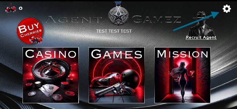 Step 1: Open Settings via the gear icon in the top right corner